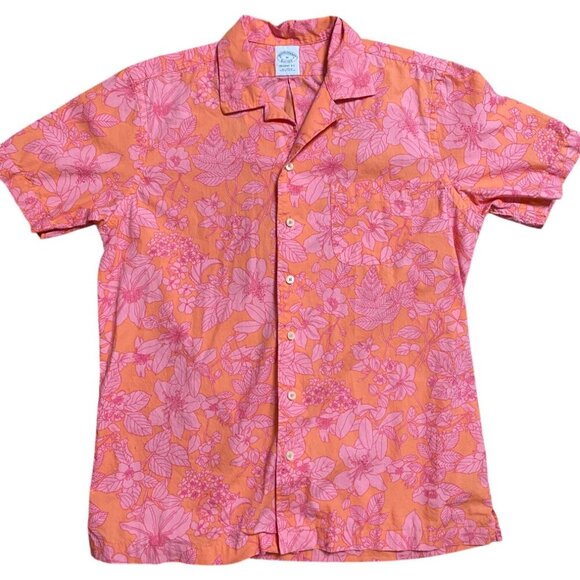 Brooks Brothers Regent Hawaiian Floral Short Sleeve Collared M - Picture 2 of 4